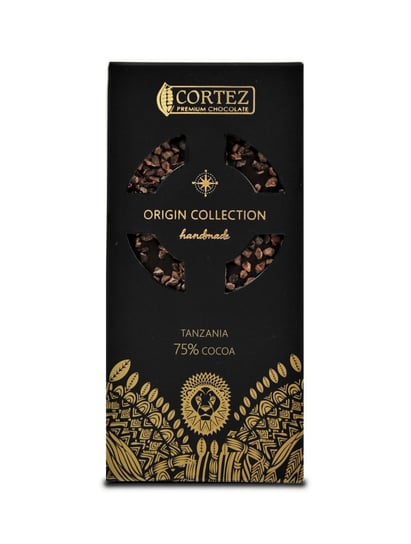 CORTEZ Czekolada Single Origin Tanzania 75% z prażonym ziarnem kakaowca 85g CPC