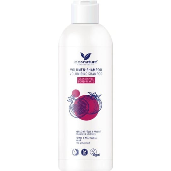 Cosnature BIO, Naturalny zwiększający objętość włosów szampon z owocem granatu, 250ml Cosnature