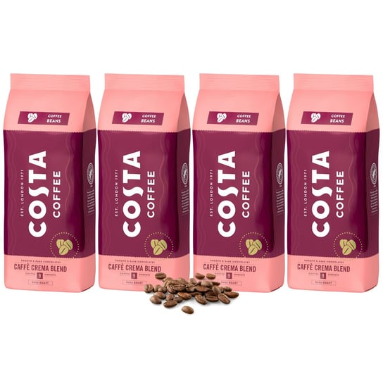 Costa Coffee Kawa Caffe Crema Blend Dark Ziarnista, Coffee Beans 4 kg Costa Coffee