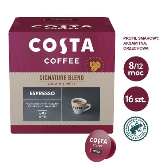 Costa Coffee, kawa kapsułki Signature Blend Espresso, 16 kapsułek Costa Coffee