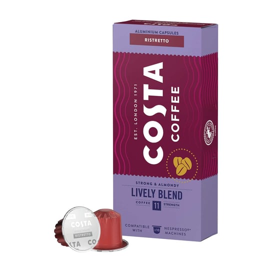 Costa Kapsułki Coffee Lively Blend, Kompatybilne Z Nespresso Ristretto 11 20 Kapsułek sarcia.eu