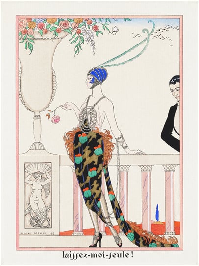 Costumes Parisiens: Grande robe du soir from Journal des Dames et des Modes, George Barbier - plakat 50x70 cm Galeria Plakatu