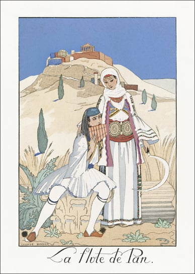 Costumes Parisiens: Manteau de Zibelin, George Barbier - plakat 42x59,4 cm Galeria Plakatu