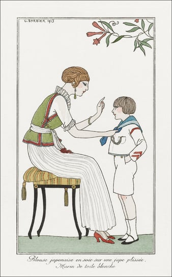Costumes Parisiens, No. 51: Pour St. Moritz from Journal des Dames et des Modes, George Barbier - plakat 20x30 cm Galeria Plakatu