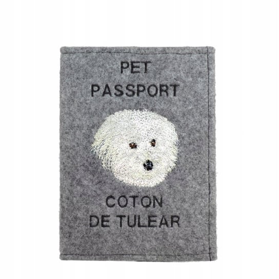 Coton de Tulear Haftowany pokrowiec na paszport Inna marka