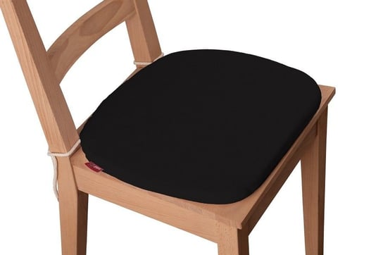 Cotton Panama Siedzisko Bartek na krzesło, Black (czarny), 40x37x2,5 cm Dekoria