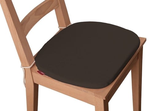 Cotton Panama Siedzisko Bartek na krzesło, Coffe (czekoladowy brąz), 40x37x2,5 cm Dekoria