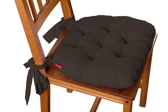 Cotton Panama Siedzisko Marcin na krzesło, Coffe (czekoladowy brąz), 40x37x8 cm Dekoria