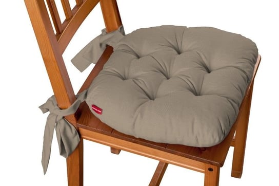 Cotton Panama Siedzisko Marcin na krzesło, Grey Brown (szary brąz), 40x37x8 cm Dekoria