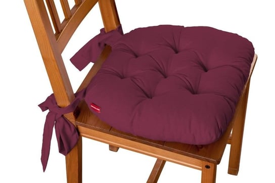 Cotton Panama Siedzisko Marcin na krzesło, Plum (śliwkowy), 40x37x8 cm Dekoria