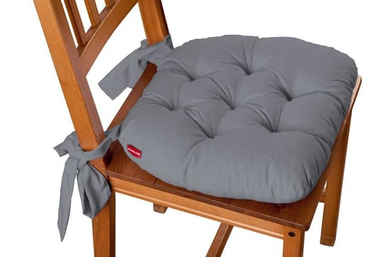 Cotton Panama Siedzisko Marcin na krzesło, Slade Grey (szary), 40x37x8 cm Dekoria