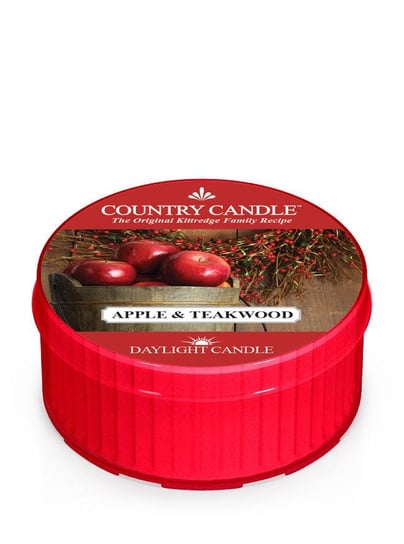 Country Candle, Apple & Teakwood, świeca zapachowa daylight, 1 knot Country Candle