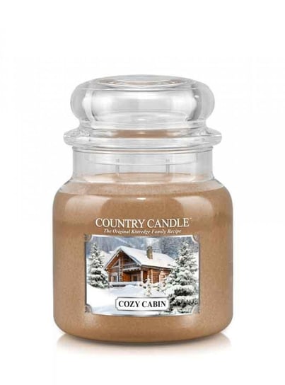 Country Candle, Cozy Cabin, świeca zapachowa, średni słoik, 2 knoty Country Candle