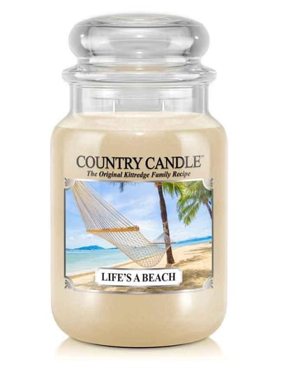 Country Candle, Life s A Beach, świeca zapachowa, duży słoik, 2 knoty Country Candle