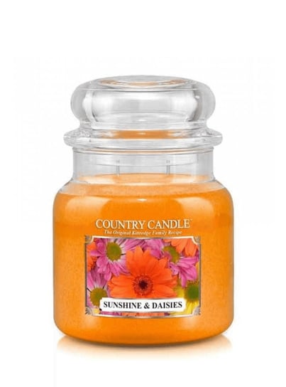 Country Candle, Sunshine & Daisies, świeca zapachowa, średni słoik, 2 knoty Country Candle