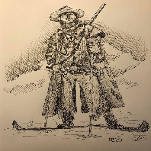 Cowboy på ski Hjulspinn