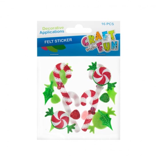 Craft With Fun, Ozdoba dekoracyjna filcowa,  Boże Narodzenie Lizaki, 463687 Craft With Fun