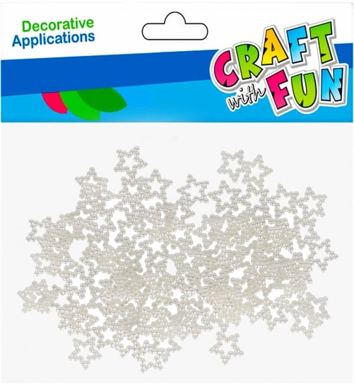 Craft with Fun, Ozdoba dekoracyjna, perłowa, gwiazdki, 501923 Craft With Fun