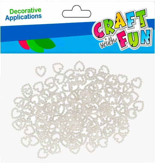 Craft with Fun, Ozdoba dekoracyjna, perłowa, serduszka, 501926 Craft With Fun