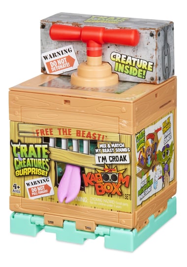 Crate Creatures, figurka Surprise KaBOOM Box- Croak Crate Creatures