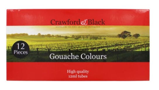 Crawford & Black Gouache Paints: Farby wodne 12 sztuk Inna marka