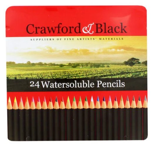 Crawford & Black -  kredki akwarelowe: opakowanie 24 s Crawford & Black