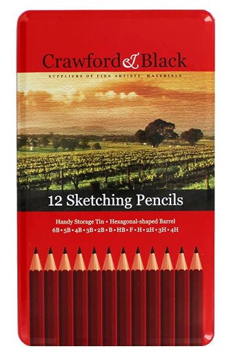 Crawford & Black - Ołówki do szkicowania opakowanie 12 sztuk Crawford & Black