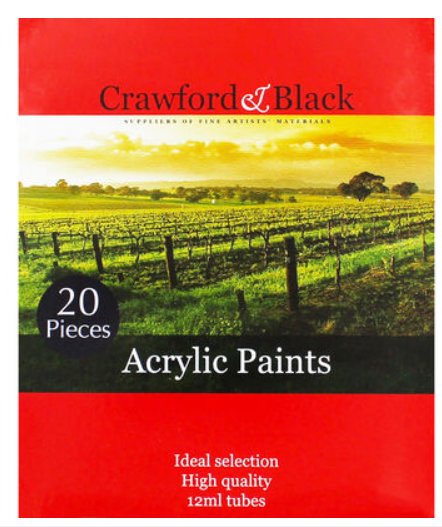 Crawford & Black - Zestaw 20 wysokiej jakości farb akrylowych Inna marka