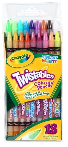 Crayola Core, Kredki Ołówkowe Twistables, 18 Szt. Crayola