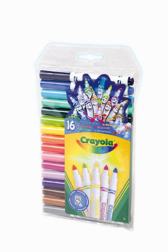 Crayola Core, zestaw flamastrów mini supertips, 16 szt. Crayola