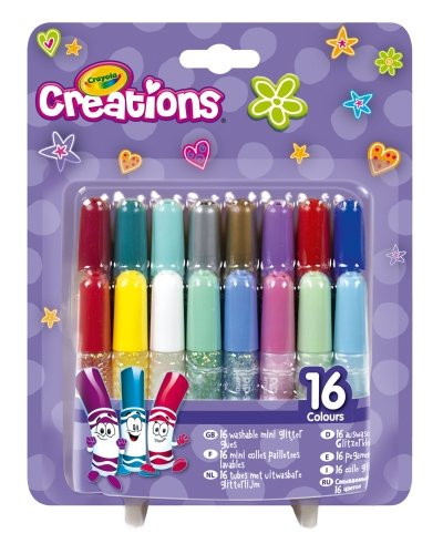 Crayola Creations, kleje brokatowe, 16 kolorów Crayola