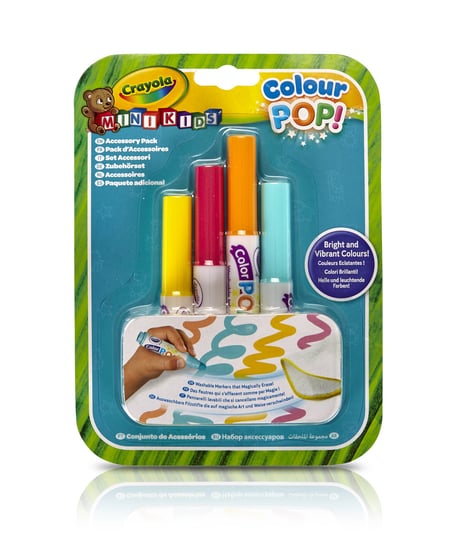 Crayola, flamastry do maty Color Pop, zmywalne, Mini Kids, 4 kolory Crayola