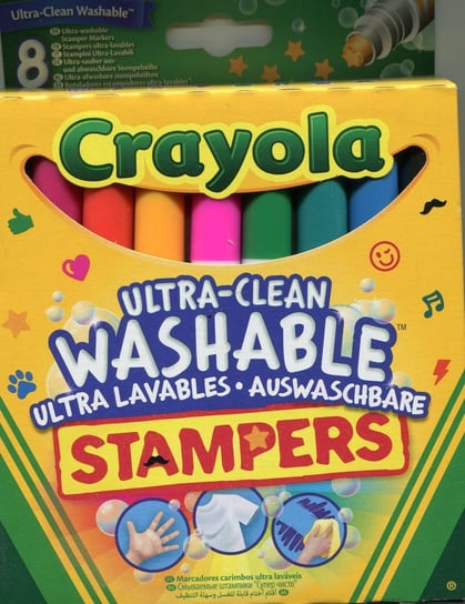 Crayola, flamastry-ministempelki zmywalne, 8 kolorów Crayola