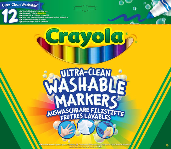 Crayola, flamastry zmywalne, 12 kolorów Crayola