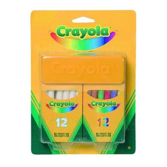Crayola, kreda biała i kolorowa, zestaw, 24 szt. Crayola