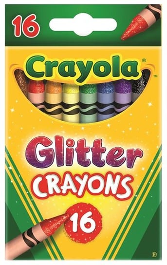 Crayola, kredki świecowe brokatowe zmywalne, 16 kolorów Crayola