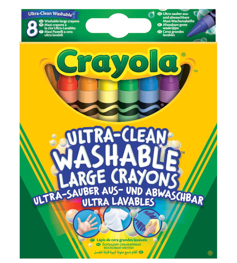 Crayola, kredki świecowe grube zmywalne, 8 kolorów Crayola