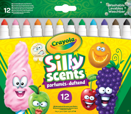 Crayola, markery o słodkich zapachach zmywalne, Silly Scents, 12 sztuk Crayola