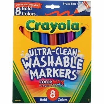 CRAYOLA WASHABLE BROAD LINE grube markery 8 szt Crayola