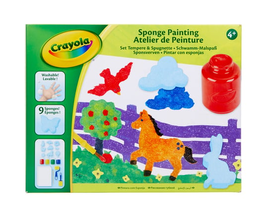 Crayola, zestaw do malowania Gąbki i Farby, 29 elementów Crayola