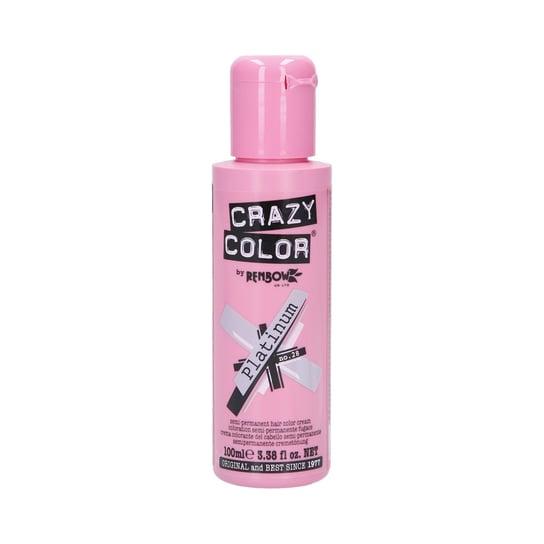 Crazy Color, Półtrwała farba do włosów 28 Platinum, 100 ml Crazy Color