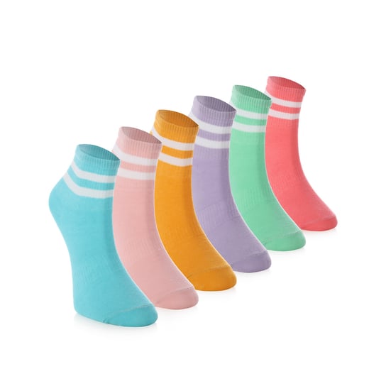 CREA SOCKS, kolorowe skarpetki, 6 par, 36/40 Crea Socks