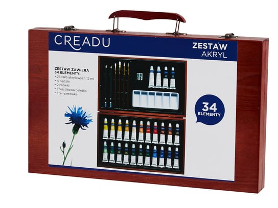 Creadu, Zestaw akrylowy, 34 elementy Creadu