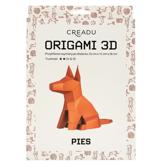 Creadu, Zestaw DIY Origami Pies 3D Creadu
