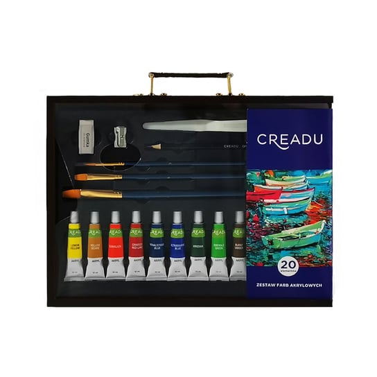 Creadu, Zestaw do malowania farby akrylowe w walizce Creadu