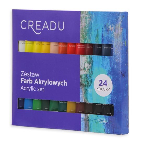 Creadu, Zestaw farb akrylowych, 24x10 ml Creadu