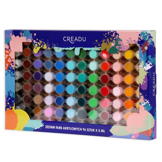 Creadu, Zestaw farb akrylowych, 96 sztuk Creadu