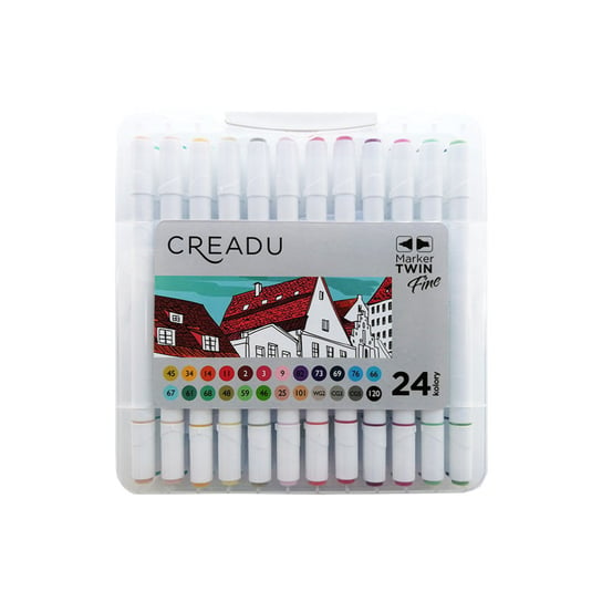 Creadu, Zestaw markerów Fine, 24 kolory Creadu