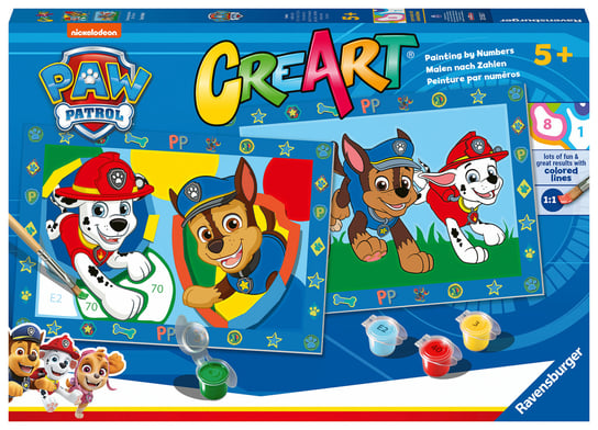 CreArt dla dzieci Junior, Malowanie po numerach, Psi Patrol, 2 szt. CreArt