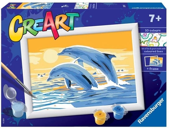 CreArt dla dzieci Malowanie po numerach Delfiny CreArt